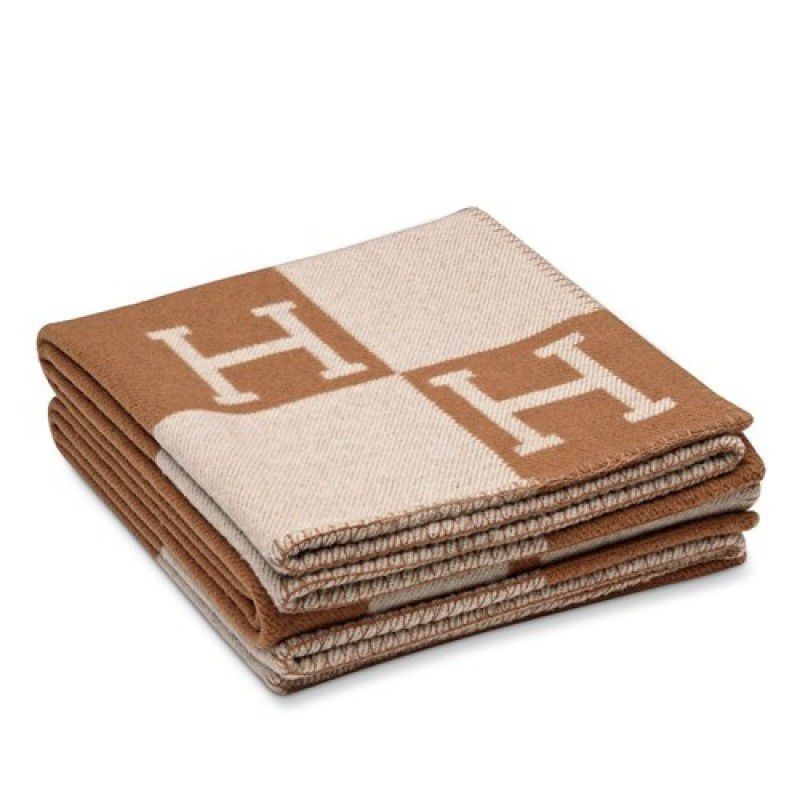 High Quality Hermes Brown Avalon Blanket