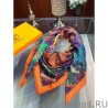 Inspired Hermes Floral Print Cashmere Shawl 140 Orange