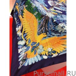 Wholesale Hermes Landscape Cashmere Silk Shawl 140 Blue