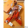 Cheap Hermes Landscape Cashmere Silk Shawl 140 Orange