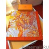 Cheap Hermes Landscape Cashmere Silk Shawl 140 Orange