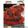 Inspired Hermes Pop horse Cashmere Shawl 110 x 200 Orange