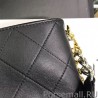 Luxury Calfskin Hobo Bag AS0414 Black