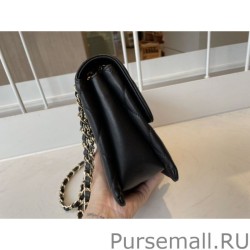 High Calfskin Mini Sqaure Flap Bag AS2468 Black
