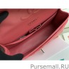 1:1 Mirror Classic Flap Bag A1112 Light Red Silver Hardware