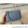 Knockoff Classic Flap Bag A1113 Blue Silver Hardware