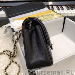 Replicas Classic Flap Bag A1116 Black Gold Hardware