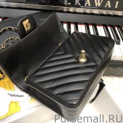 Replicas Classic Flap Bag A1116 Black Gold Hardware