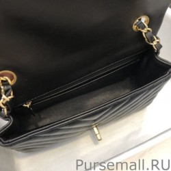 Replicas Classic Flap Bag A1116 Black Gold Hardware