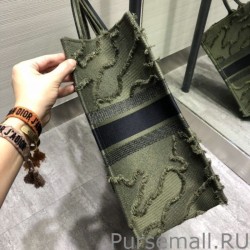 Replicas Christian Dior Oversize Book Tote Shopping Bag Army green