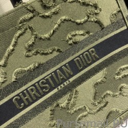 Replicas Christian Dior Oversize Book Tote Shopping Bag Army green