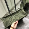 Replicas Christian Dior Oversize Book Tote Shopping Bag Army green