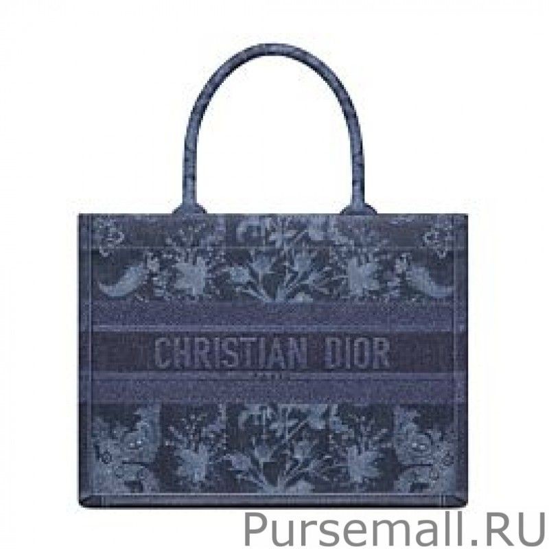 Inspired Christian Dior Small Dior Book Tote Blue