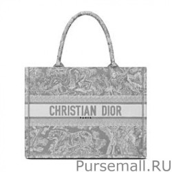 Cheap Christian Dior Small Dior Book Tote Gray