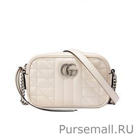 Knockoff GG Marmont Mini Shoulder Bag 634936 Cream