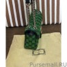 Luxury GG Marmont Multicolour Small Shoulder Bag 443497 Green