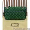 Luxury GG Marmont Multicolour Small Shoulder Bag 443497 Green