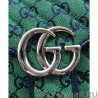 Luxury GG Marmont Multicolour Small Shoulder Bag 443497 Green