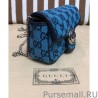 Fashion GG Marmont Multicolour Super Mini Bag 476433 Blue