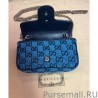 Fashion GG Marmont Multicolour Super Mini Bag 476433 Blue