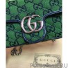 Best GG Marmont Multicolour Super Mini Bag 476433 Green