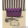 Best GG Marmont Multicolour Super Mini Bag 476433 Pink