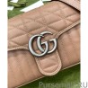 High Quality GG Marmont Small Shoulder Bag 443497 Apricot