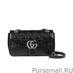 AAA+ GG Marmont Small Shoulder Bag 443497 Black
