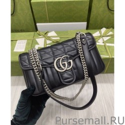 AAA+ GG Marmont Small Shoulder Bag 443497 Black