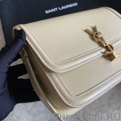 7 Star YSL Saint Laurent Solferino Medium Monogram Satchel Bag Apricot