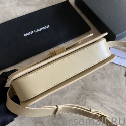 7 Star YSL Saint Laurent Solferino Medium Monogram Satchel Bag Apricot