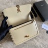 7 Star YSL Saint Laurent Solferino Medium Monogram Satchel Bag Apricot