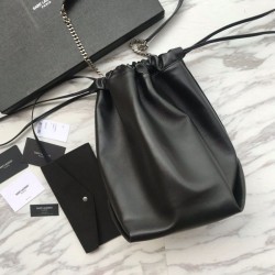 Replica YSL Saint Laurent Teddy Bucket Bag Black