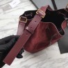 High YSL Saint Laurent Teddy Bucket Bag Matte leather Claret