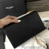 Replica Saint Laurent Monogram Shoulder Bag in Black Leather 354119