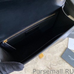 High Quality YSL Saint Laurent Carre Satchel Suede Bag Black