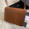 Luxury YSL Saint Laurent Carre Satchel Suede Bag Brown