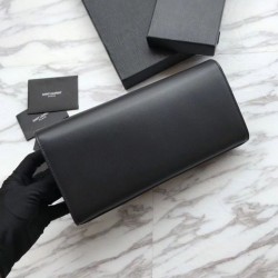 AAA+ YSL Saint Laurent Classic Monogram Wallet Smooth Leather Black