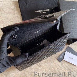 Luxury YSL Saint Laurent Medium Envelope Bag Mix Matelasse Black Gold Hardware