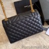 Luxury YSL Saint Laurent Medium Envelope Bag Mix Matelasse Black Gold Hardware