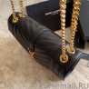 Luxury YSL Saint Laurent Medium Envelope Bag Mix Matelasse Black Gold Hardware