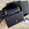 Luxury YSL Saint Laurent Medium Envelope Bag Mix Matelasse Black Gold Hardware