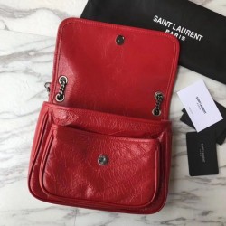 7 Star YSL Saint Laurent Medium Niki Chain Bag Red