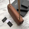 High Quality YSL Saint Laurent Medium Reversible Kate Suede and Smooth Leather Brown