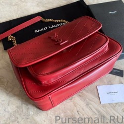 Fashion YSL Saint Laurent Niki Medium Smooth Leather Bag Red