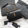 Fashion YSL Saint Laurent Sunset Medium Smooth leather Back Gold Hardware