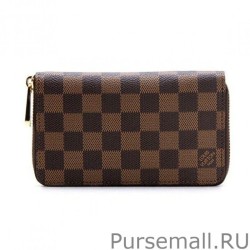 Replicas Zippy Compact Wallet Damier Ebene Canvas Canvas N60028