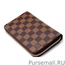 Replicas Zippy Compact Wallet Damier Ebene Canvas Canvas N60028