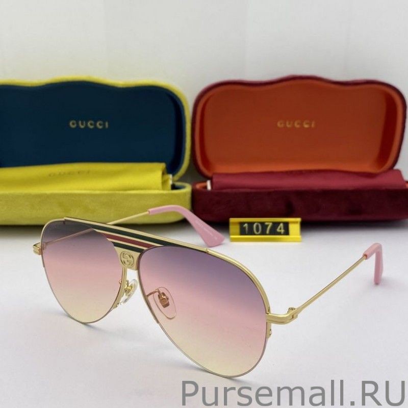 Replicas GG1074 Round Frame Sunglass Pink