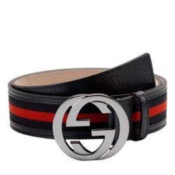 Cheap Gucci Signature Web Belts With Interlocking G Buckle 114984 H17AR 8497